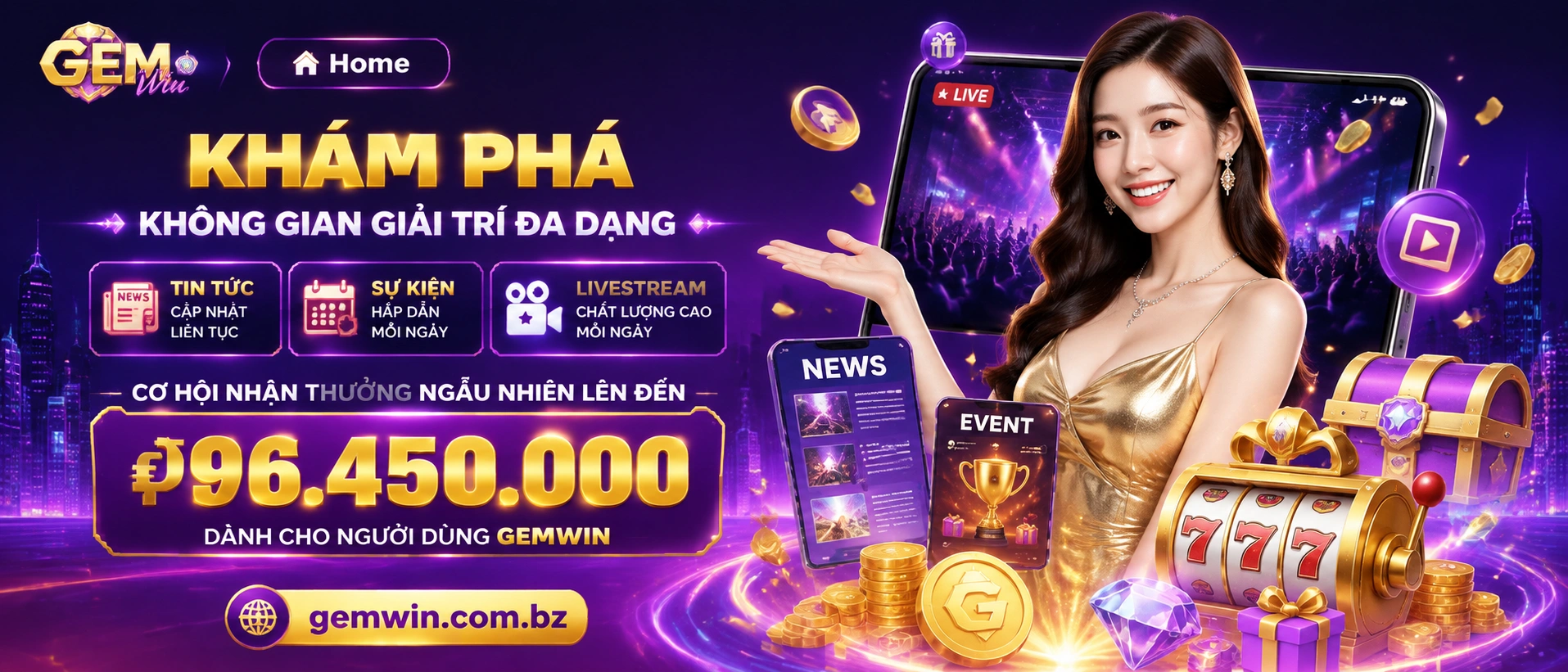 Giao diện Gemwin trên điện thoại