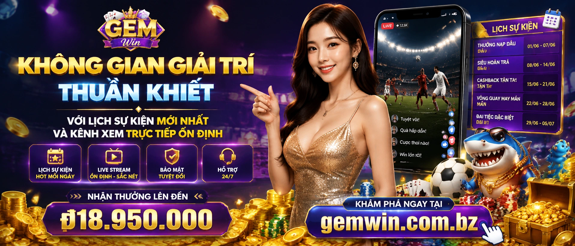 Khu vực bắn cá Gemwin