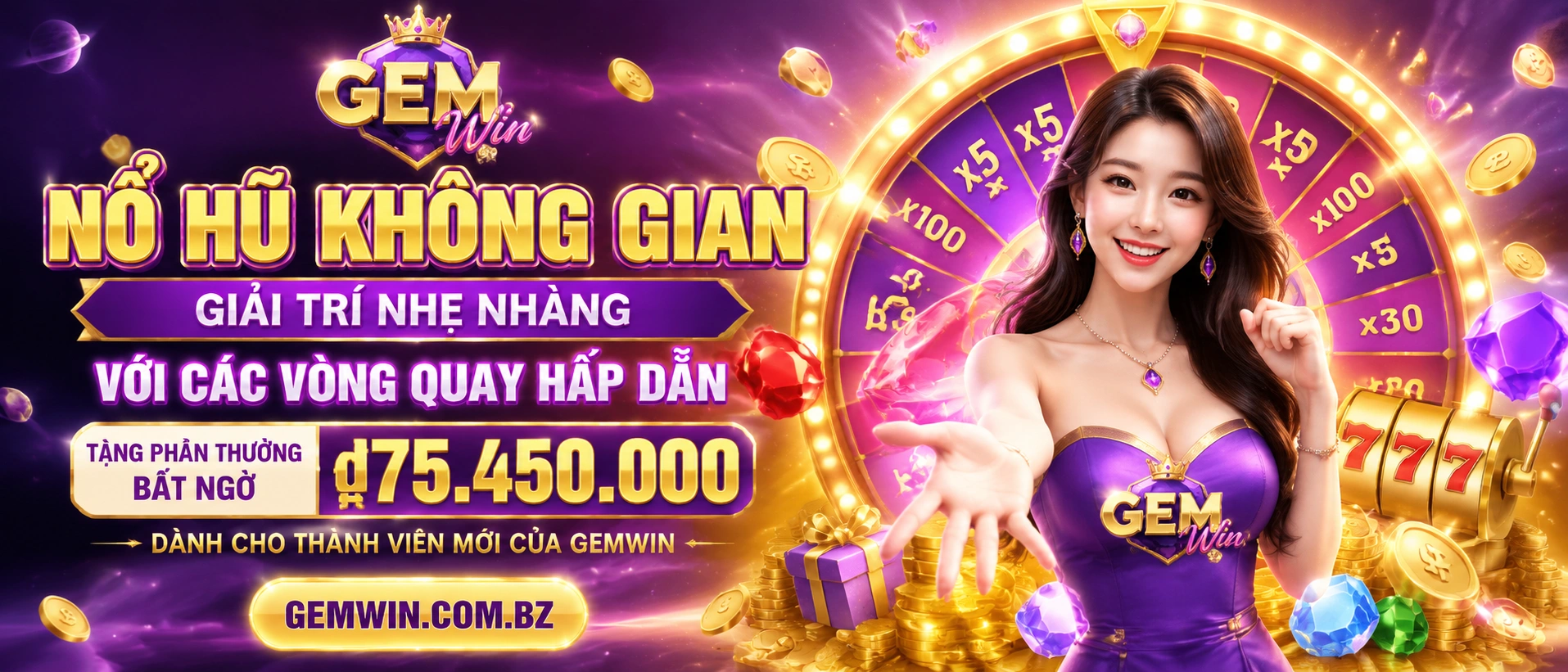 Giao diện Nổ Hũ Gemwin trên màn hình chính